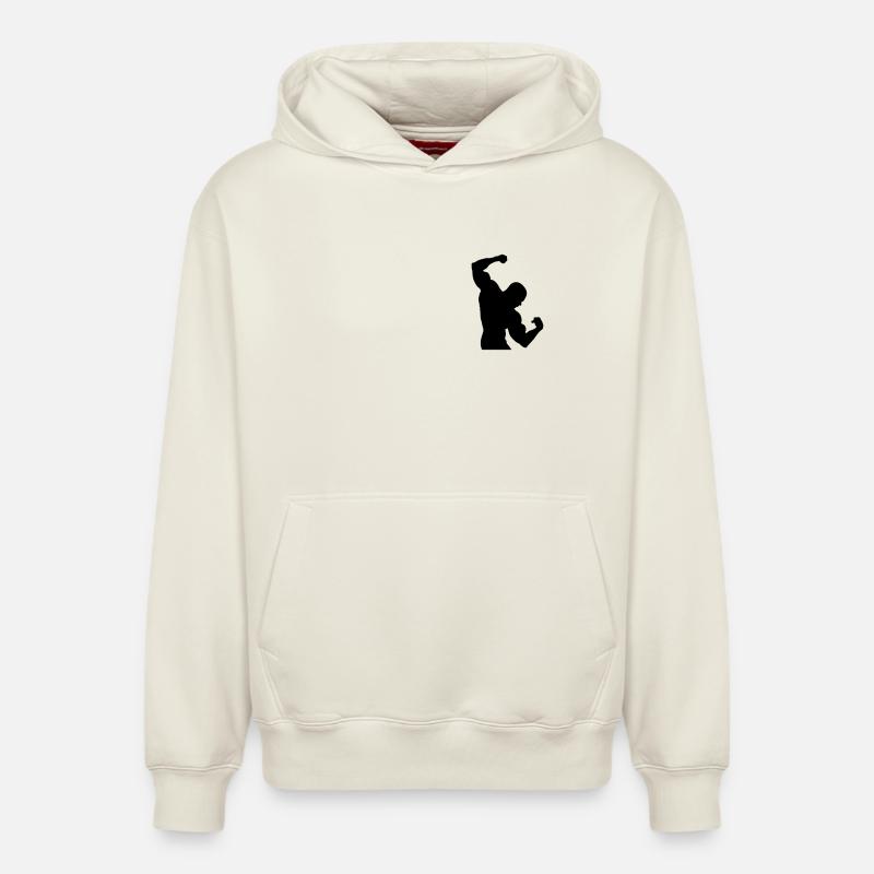 bodybuilding - Sweat à capuche unisexe décontracté en coton biologique – de SPREAD - blanc cassé