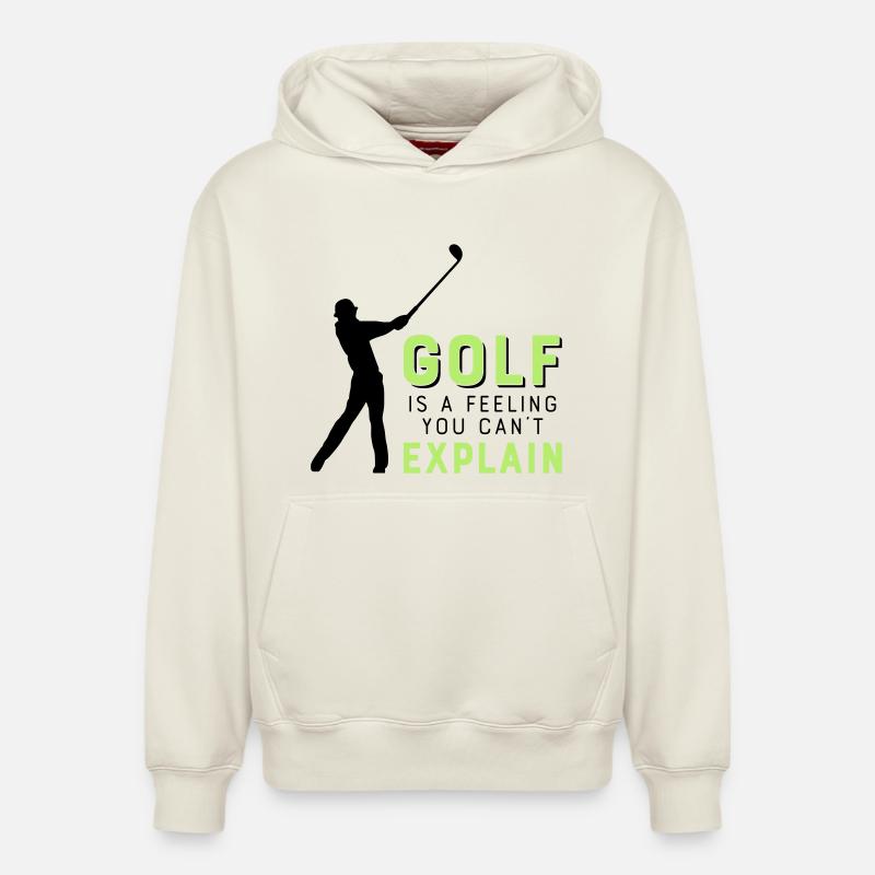 Le golf - Sweat à capuche unisexe décontracté en coton biologique – de SPREAD - blanc cassé