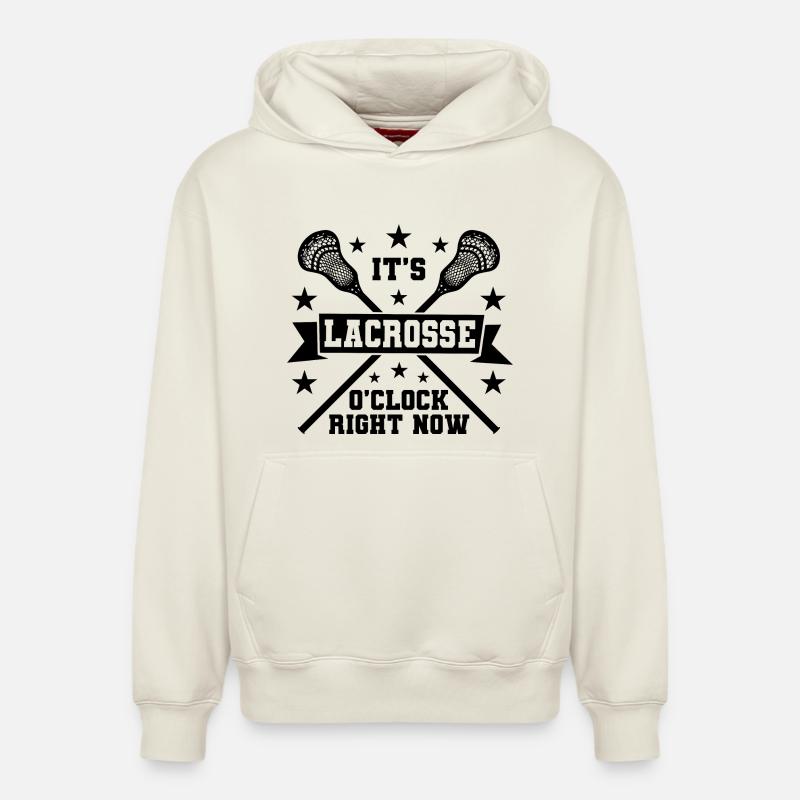 Dicton de crosse - Sweat à capuche unisexe décontracté en coton biologique – de SPREAD - blanc cassé