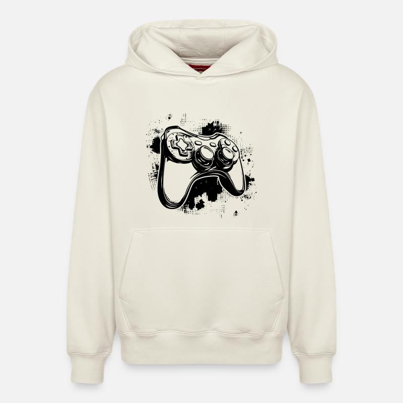 Spiel Controller - Relaxed Unisex Organic Hoodie – von SPREAD - Naturweiß