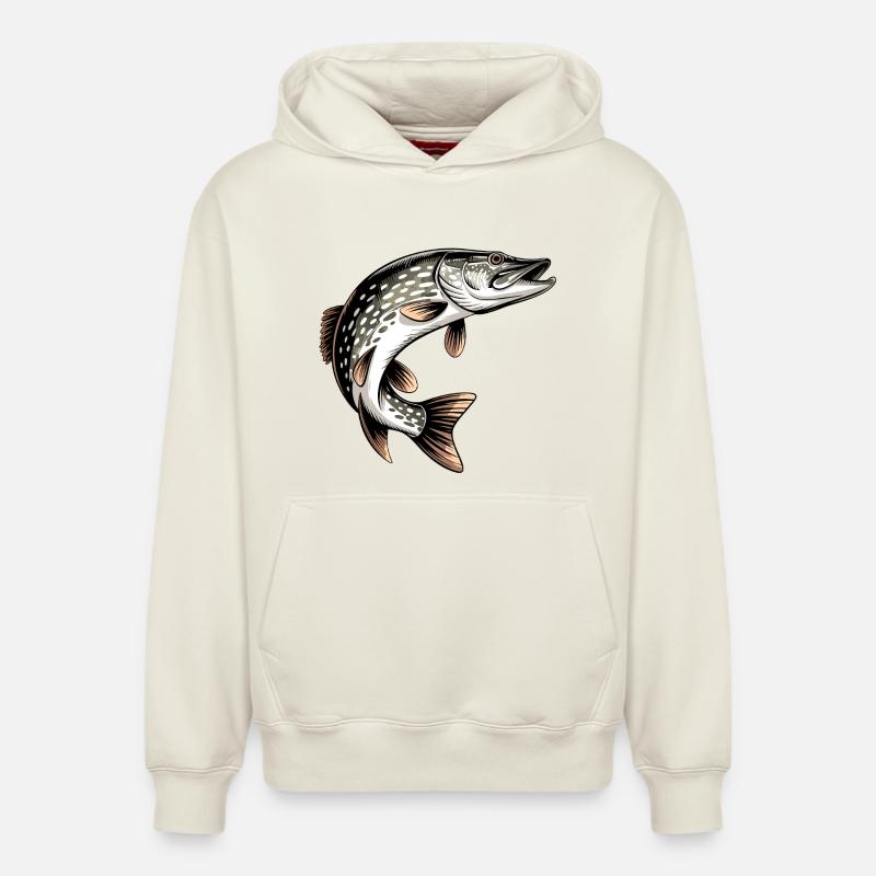 Hecht Design - Sweat à capuche unisexe décontracté en coton biologique – de SPREAD - blanc cassé