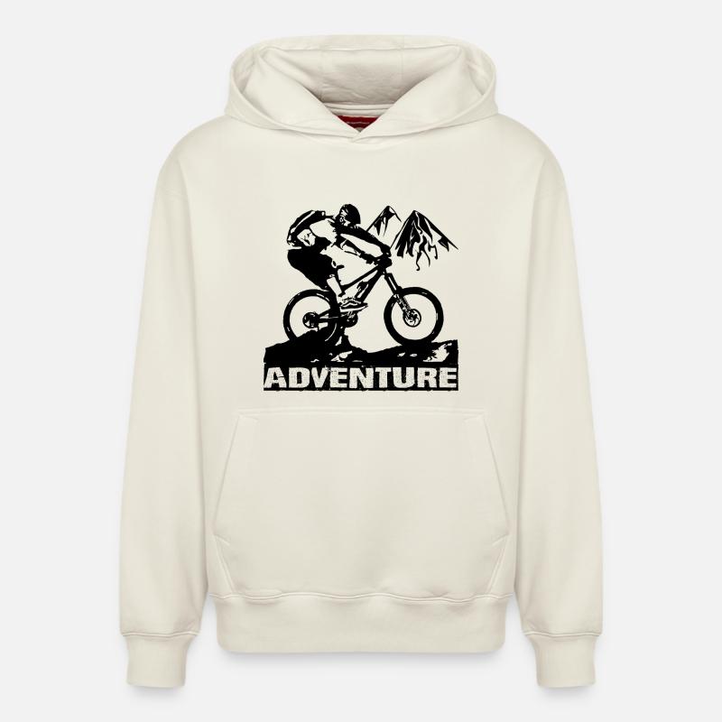 MTB - Sweat à capuche unisexe décontracté en coton biologique – de SPREAD - blanc cassé
