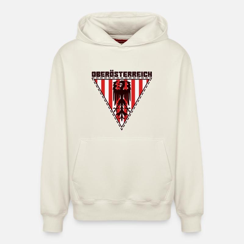 Haute-Autriche - Autriche - Sweat à capuche unisexe décontracté en coton biologique – de SPREAD - blanc cassé