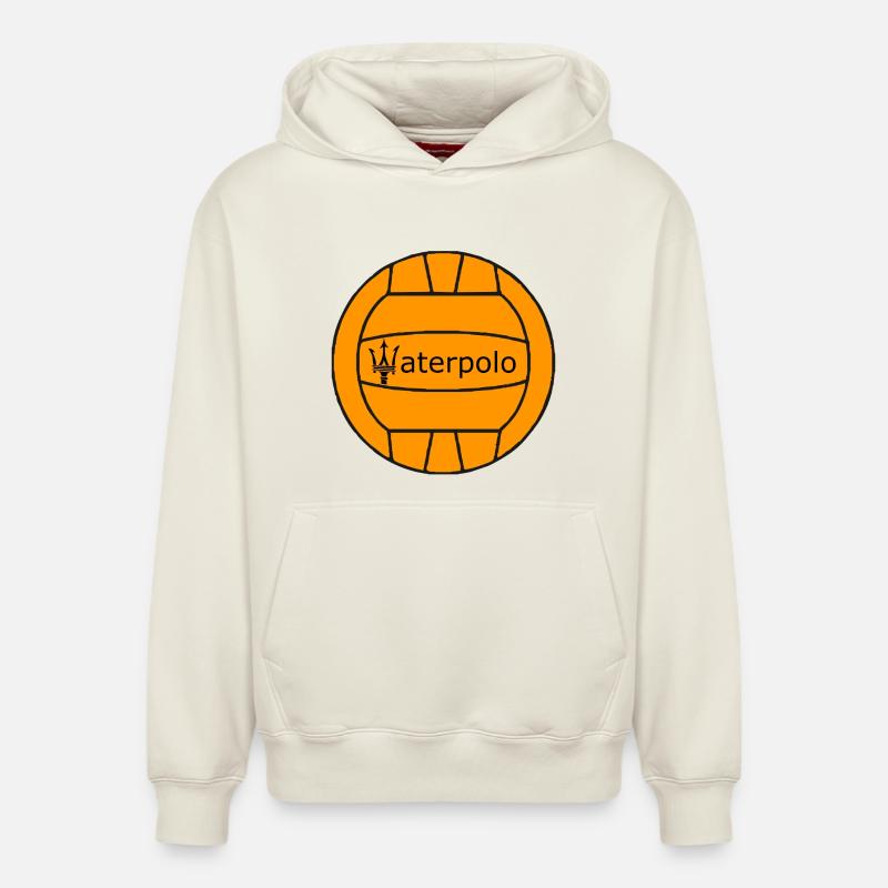 Waterpolo - Sweat à capuche unisexe décontracté en coton biologique – de SPREAD - blanc cassé