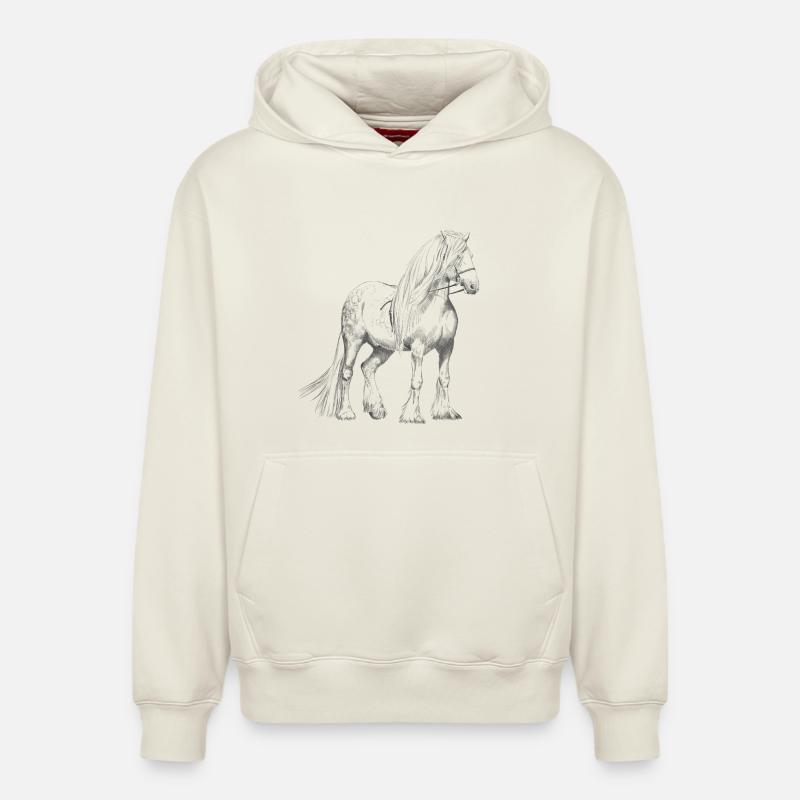 Kaltblüter - Sweat à capuche unisexe décontracté en coton biologique – de SPREAD - blanc cassé