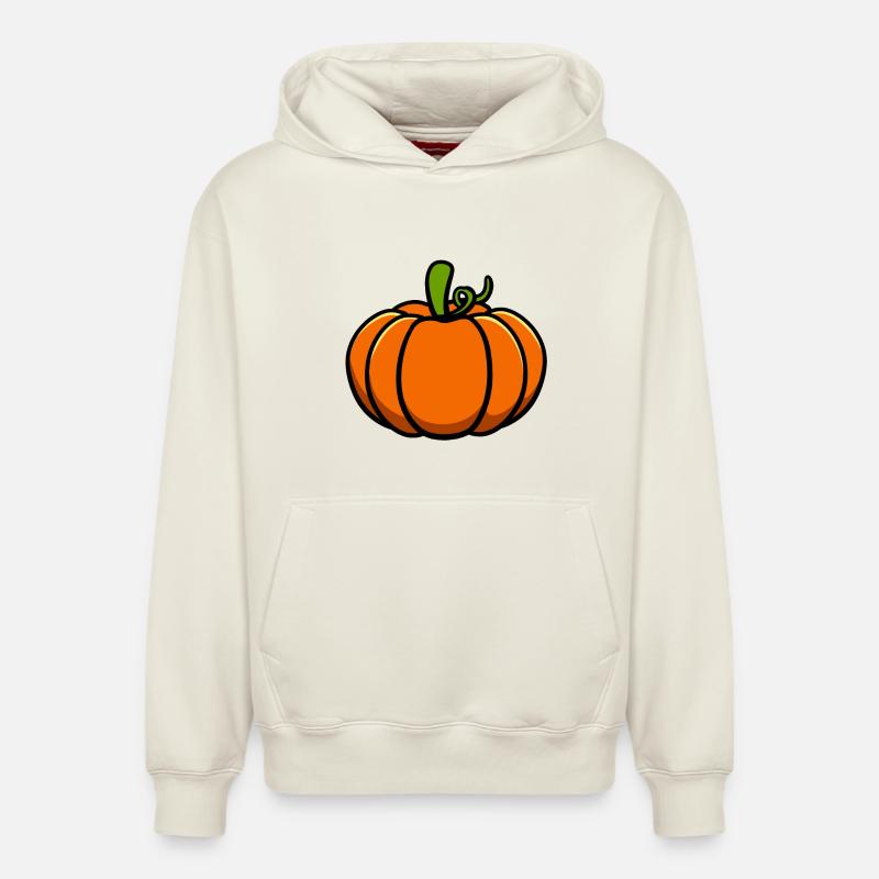 citrouille - Sweat à capuche unisexe décontracté en coton biologique – de SPREAD - blanc cassé