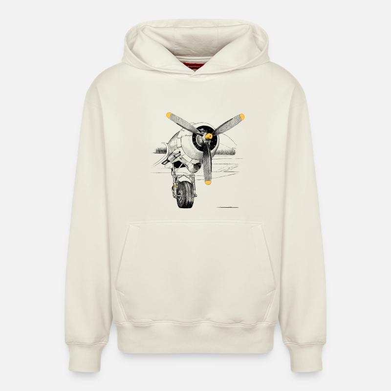 Motor - Sweat à capuche unisexe décontracté en coton biologique – de SPREAD - blanc cassé