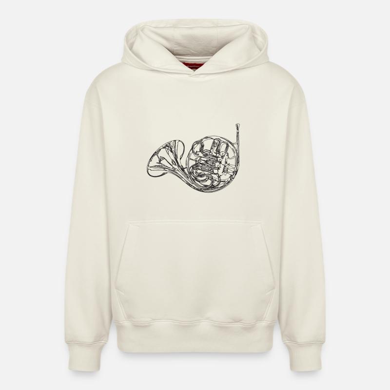 Corne - Sweat à capuche unisexe décontracté en coton biologique – de SPREAD - blanc cassé