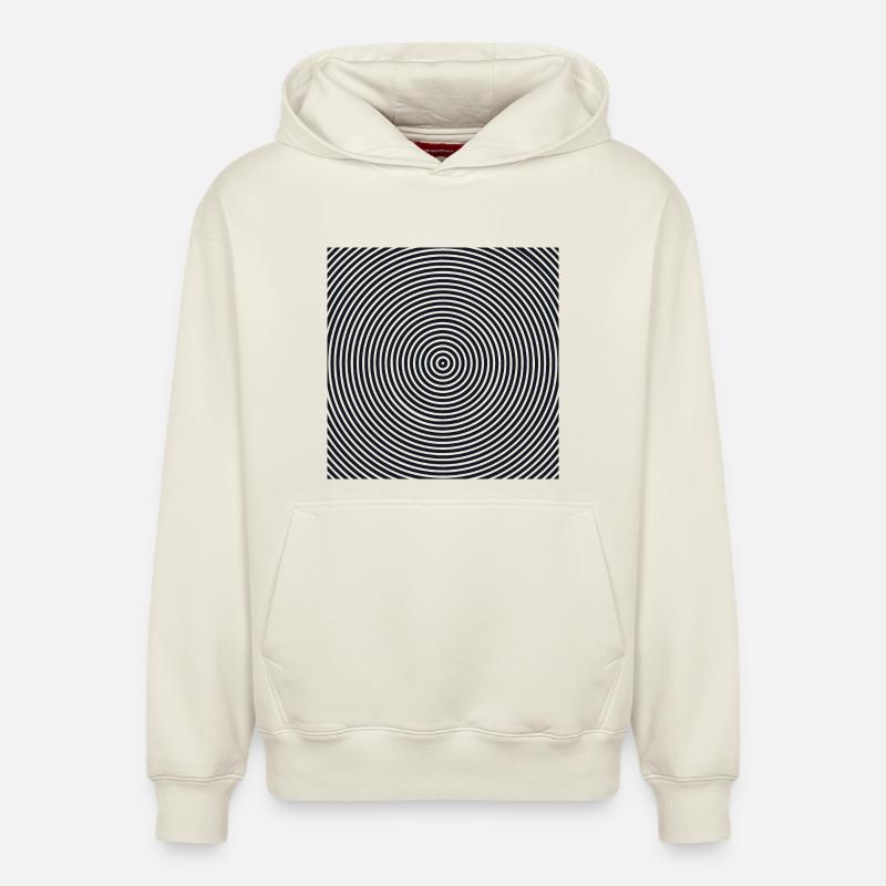 Modèle d’hypnose - Sweat à capuche unisexe décontracté en coton biologique – de SPREAD - blanc cassé