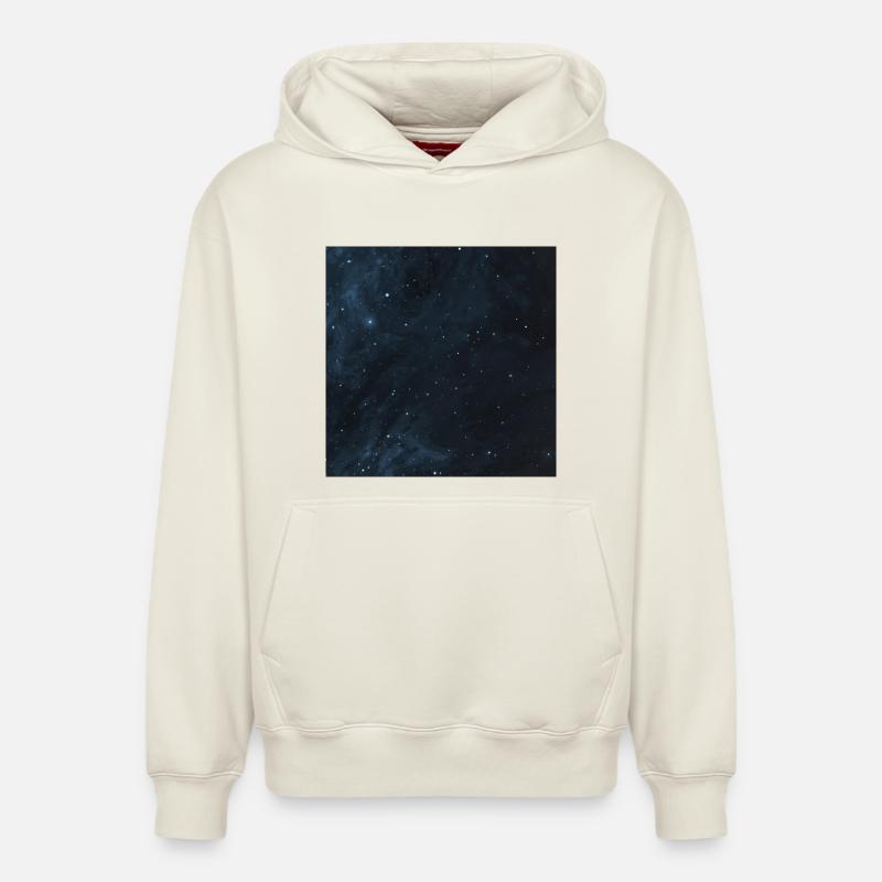 Starry sky pattern - Relaxed Unisex Organic Hoodie – by SPREAD - off white