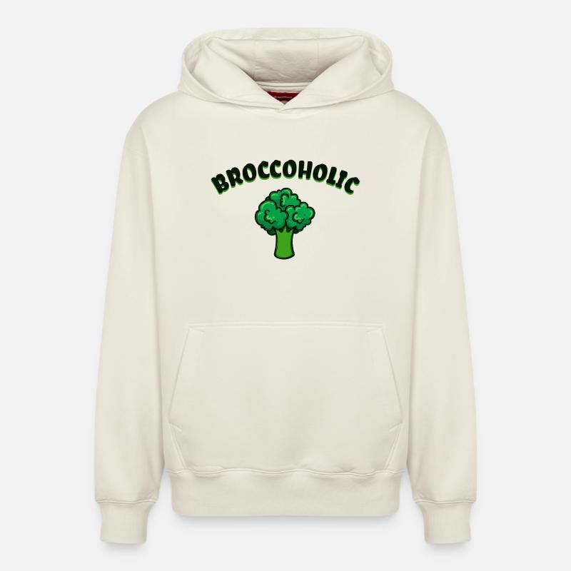 Drôles de phrases Vegan santé - Sweat à capuche unisexe décontracté en coton biologique – de SPREAD - blanc cassé