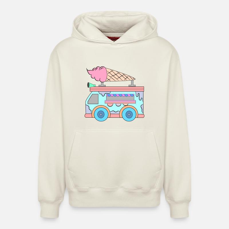 Crème glacée Sweets Kids - Sweat à capuche unisexe décontracté en coton biologique – de SPREAD - blanc cassé