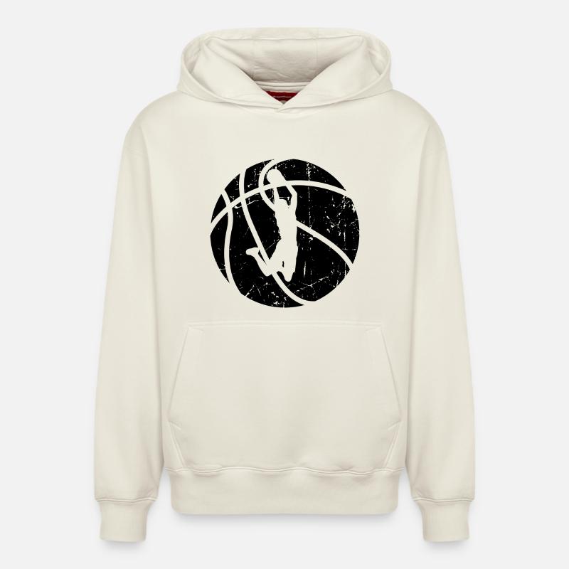 Basketteur - Sweat à capuche unisexe décontracté en coton biologique – de SPREAD - blanc cassé