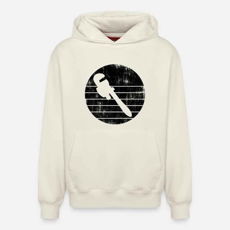 Clé à pipe - Sweat à capuche unisexe décontracté en coton biologique – de SPREAD - blanc cassé