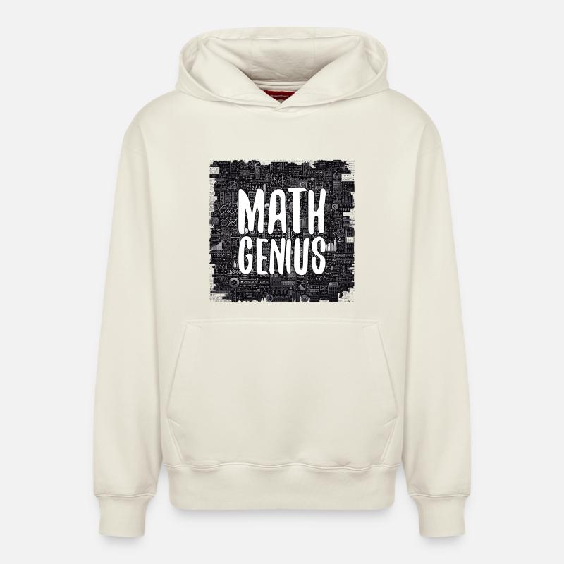 Math Genius Math Genius Math cadeau - Sweat à capuche unisexe décontracté en coton biologique – de SPREAD - blanc cassé