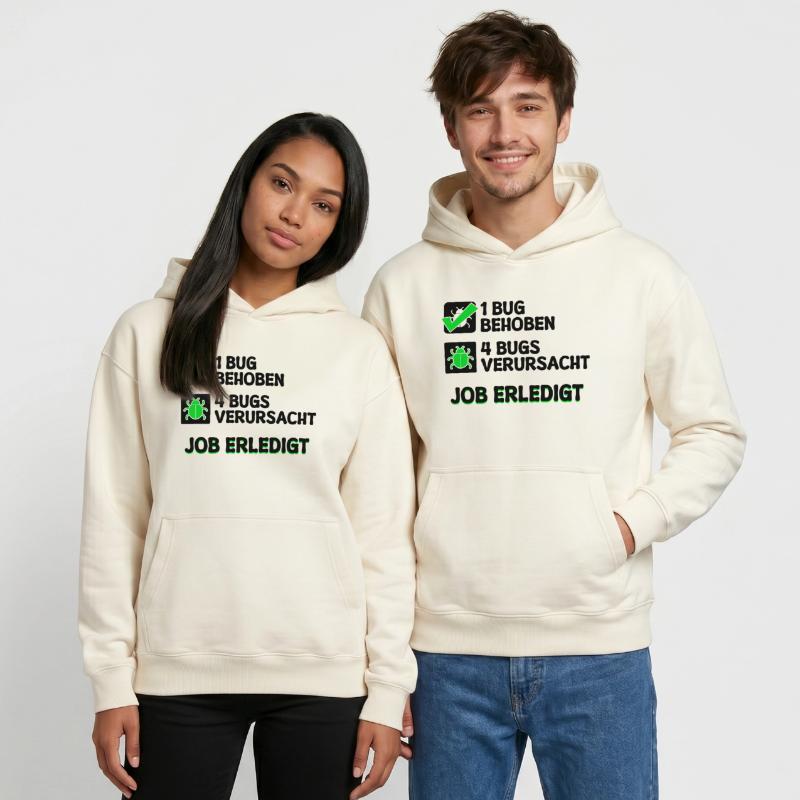 Open Source Bugfixing Bugs Developer Programmier Relaxed Unisex Organic Hoodie – von SPREAD