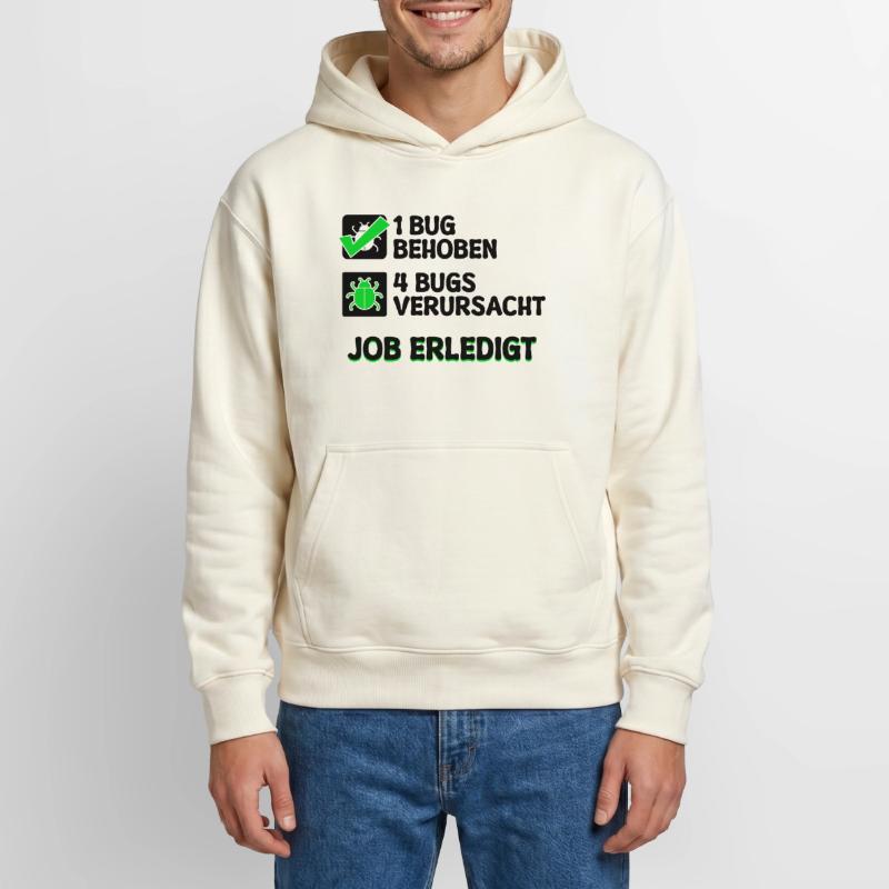 Open Source Bugfixing Bugs Developer Programmier Relaxed Unisex Organic Hoodie – von SPREAD