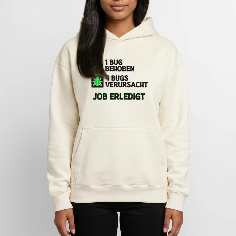 Open Source Bugfixing Bugs Developer Programmier Relaxed Unisex Organic Hoodie – von SPREAD