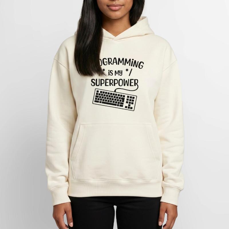 Computer Freak Statement Developer Programmer Relaxed Unisex Organic Hoodie – by SPREAD