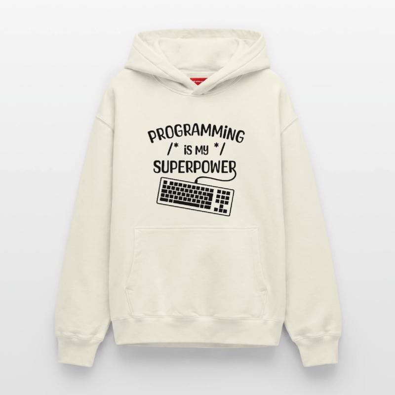 Computer Freak Statement Developer Programmer Relaxed Unisex Organic Hoodie – by SPREAD