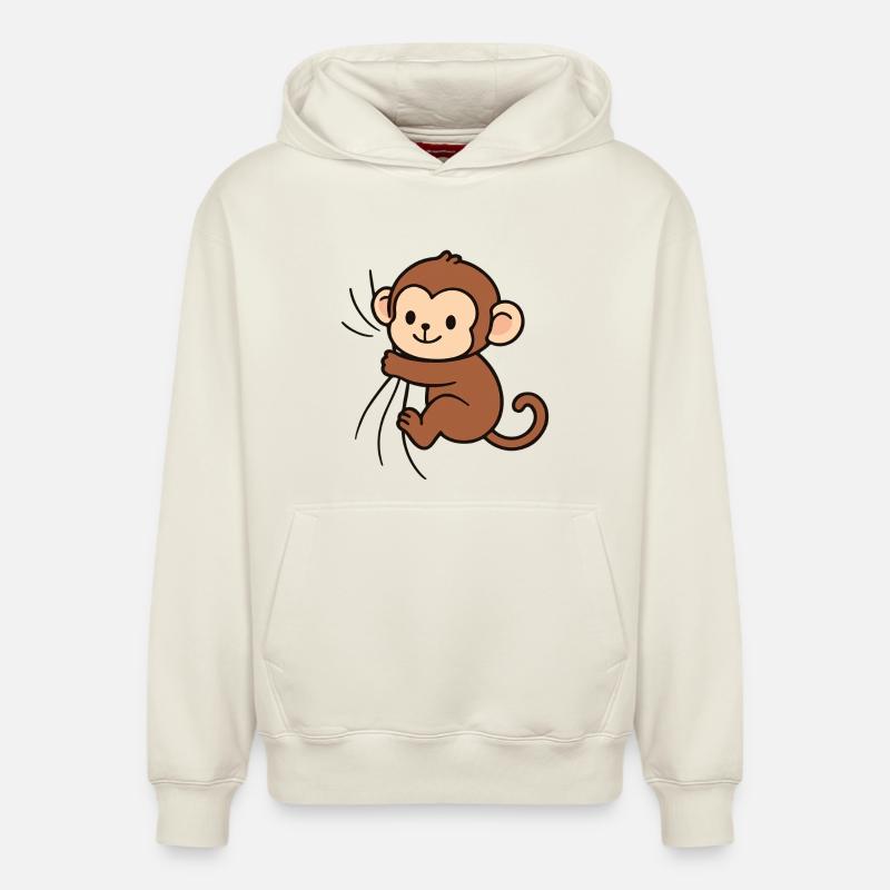 Liebes kleines Äffchen - Relaxed Unisex Organic Hoodie – von SPREAD - Naturweiß
