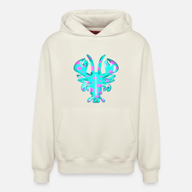 LOBSTER KRUSTENTIERE - Relaxed Unisex Organic Hoodie – von SPREAD - Naturweiß