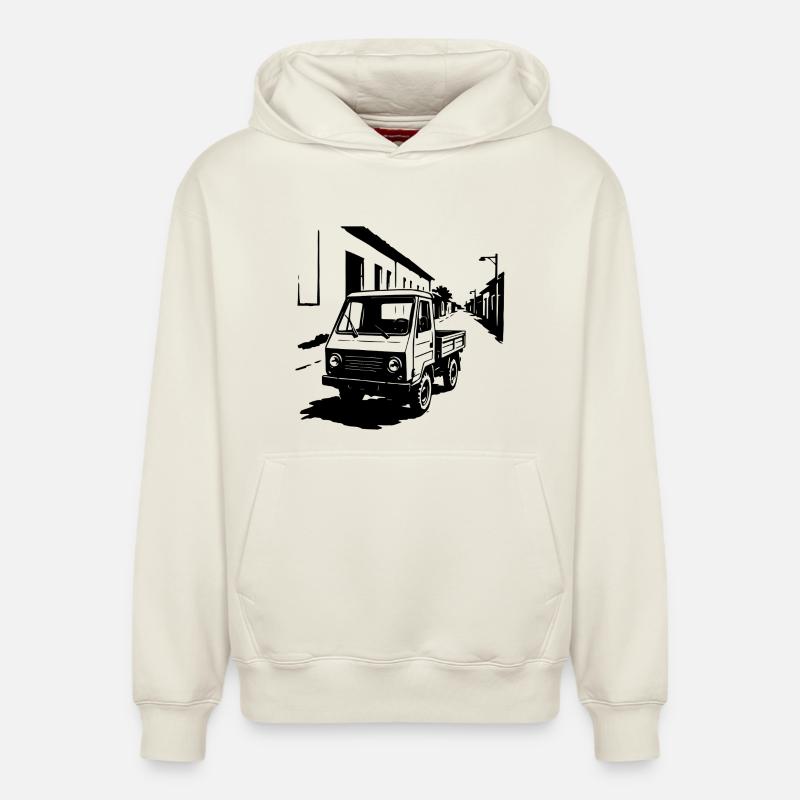 Multifunktionskraft Retro - Relaxed Unisex Organic Hoodie – von SPREAD - Naturweiß