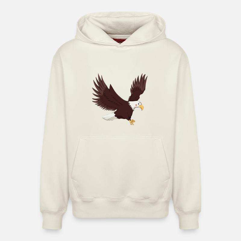 Aigle - Sweat à capuche unisexe décontracté en coton biologique – de SPREAD - blanc cassé