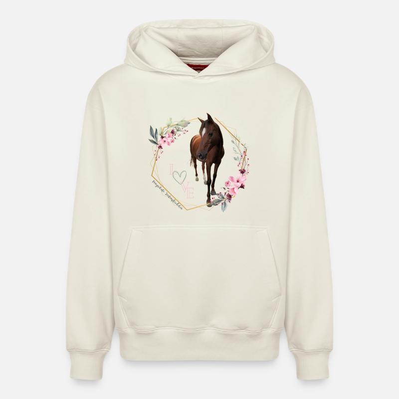 Mite - Sweat à capuche unisexe décontracté en coton biologique – de SPREAD - blanc cassé