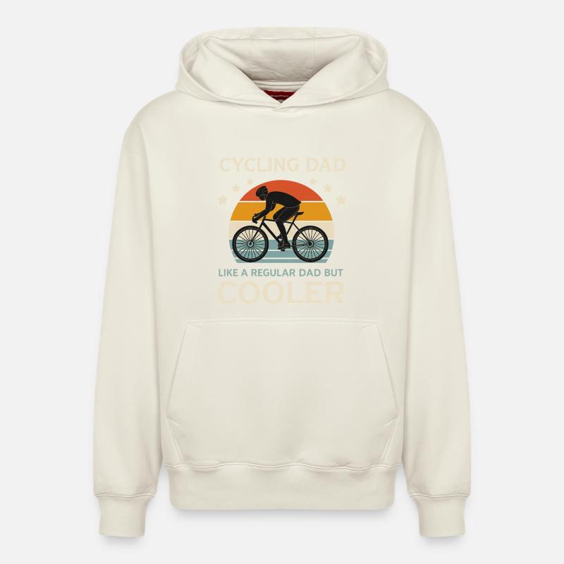 Papa velo - Sweat à capuche unisexe décontracté en coton biologique – de SPREAD - blanc cassé