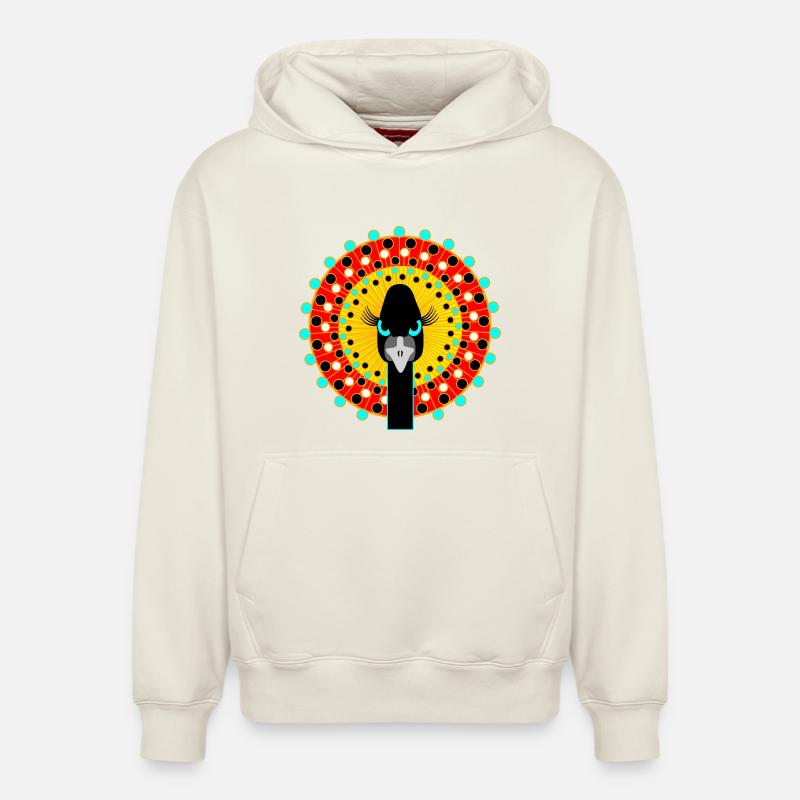 Vogel mit Attitüde. - Relaxed Unisex Organic Hoodie – von SPREAD - Naturweiß