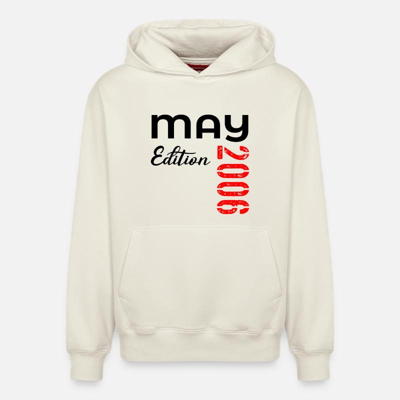 20e anniversaire mai 2006 - Sweat à capuche unisexe décontracté en coton biologique – de SPREAD - blanc cassé