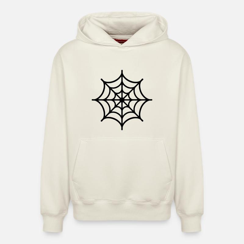 Araignée Toile d’Araignée - Sweat à capuche unisexe décontracté en coton biologique – de SPREAD - blanc cassé