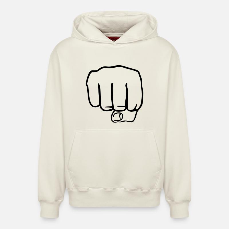 Faust - Relaxed Unisex Organic Hoodie – von SPREAD - Naturweiß