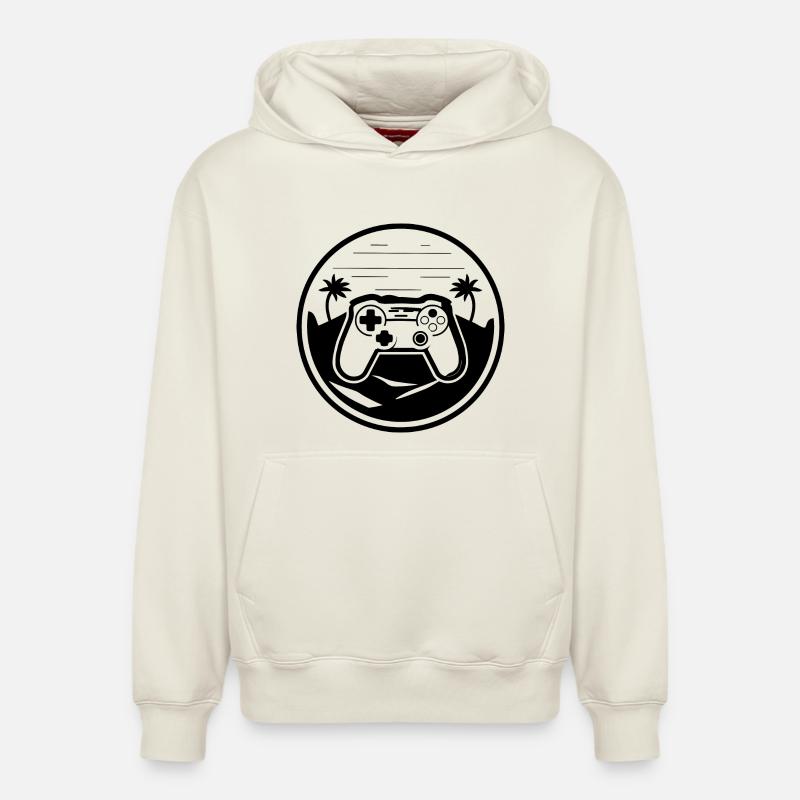 Game Controller Graphics - Relaxed Unisex Organic Hoodie – by SPREAD - off white