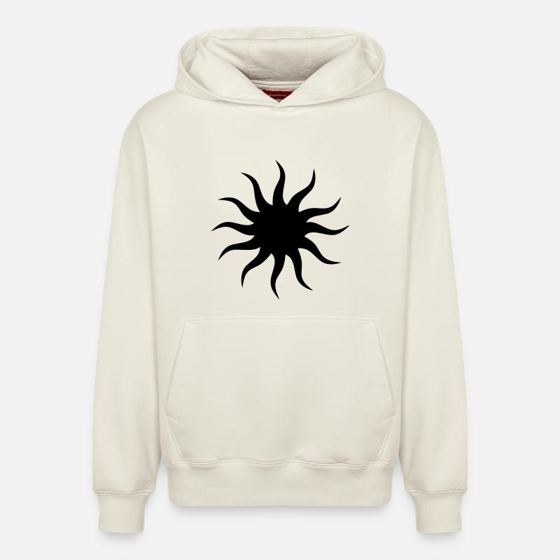 Sonne - Relaxed Unisex Organic Hoodie – von SPREAD - Naturweiß