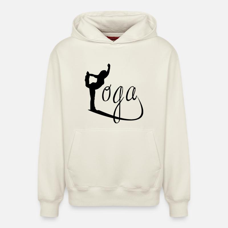 yoga - Sweat à capuche unisexe décontracté en coton biologique – de SPREAD - blanc cassé