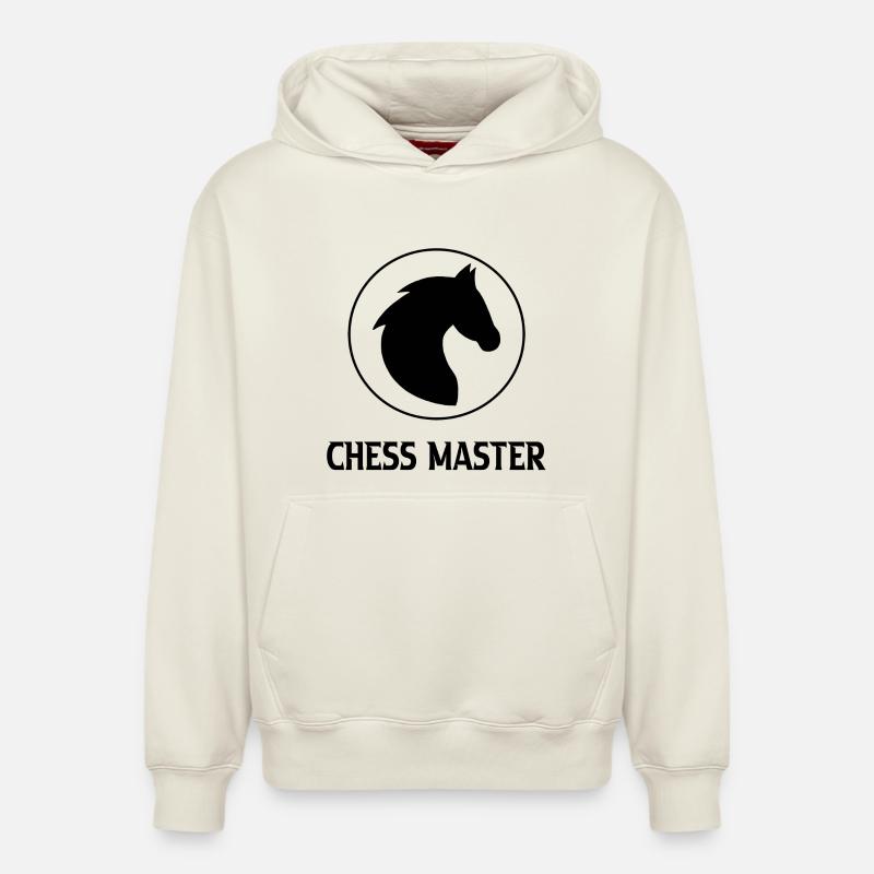 Chess - Sweat à capuche unisexe décontracté en coton biologique – de SPREAD - blanc cassé
