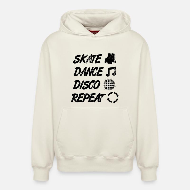 Patinage, Danse, Disco, Répétition - Sweat à capuche unisexe décontracté en coton biologique – de SPREAD - blanc cassé