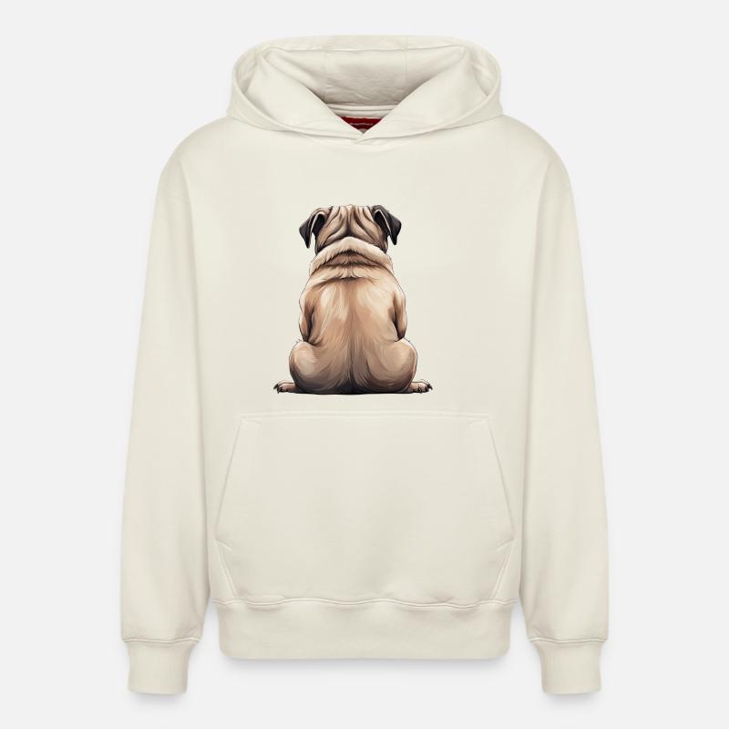 Carlin - Sweat à capuche unisexe décontracté en coton biologique – de SPREAD - blanc cassé