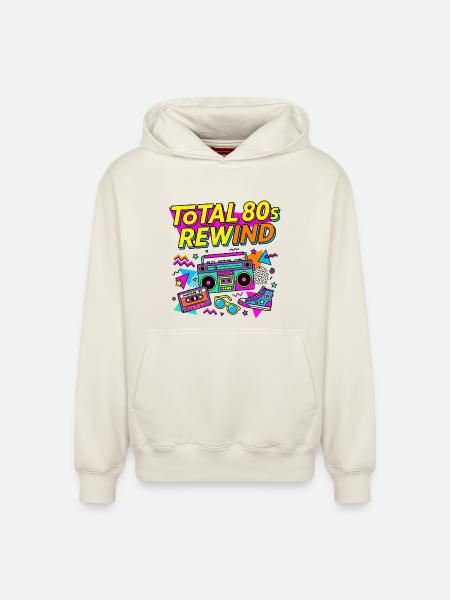 Total 80s Rewind - Relaxed Unisex Organic Hoodie – von SPREAD - Naturweiß