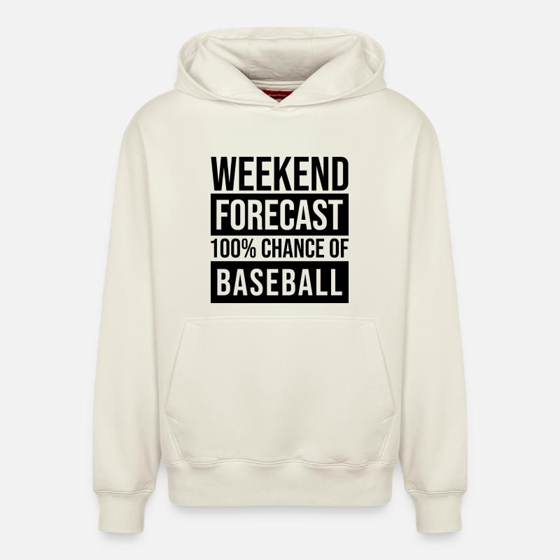 Base-ball - Sweat à capuche unisexe décontracté en coton biologique – de SPREAD - blanc cassé
