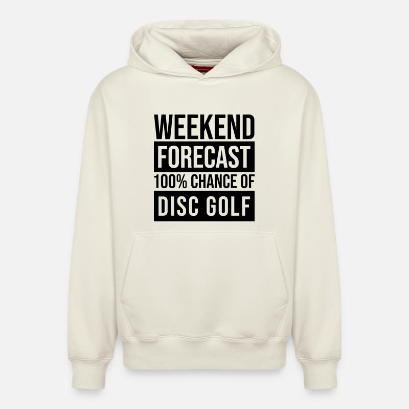 Disc golf - Sweat à capuche unisexe décontracté en coton biologique – de SPREAD - blanc cassé