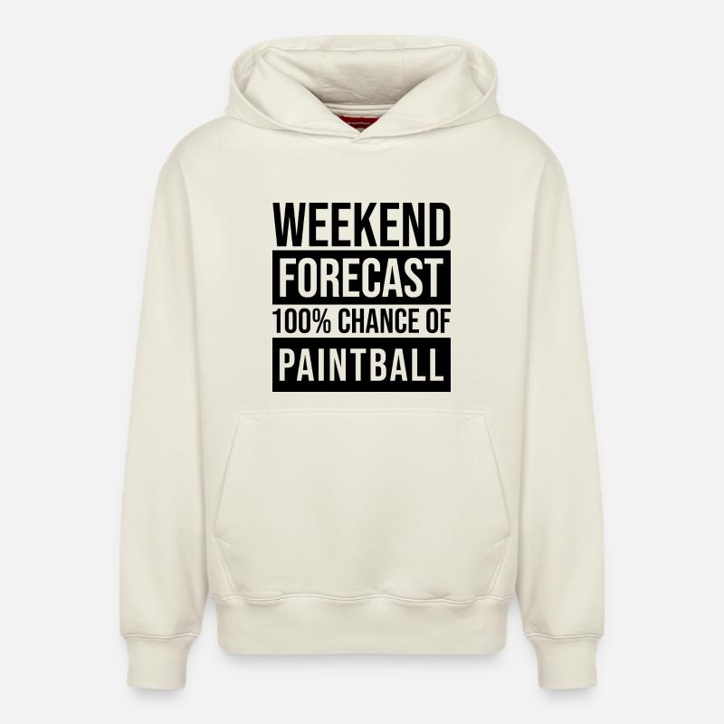 Paintball - Sweat à capuche unisexe décontracté en coton biologique – de SPREAD - blanc cassé