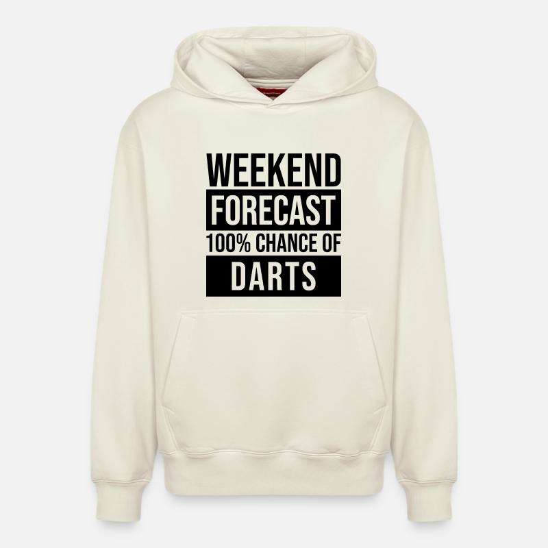 fléchettes - Sweat à capuche unisexe décontracté en coton biologique – de SPREAD - blanc cassé