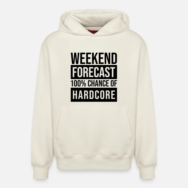 Hardcore - Sweat à capuche unisexe décontracté en coton biologique – de SPREAD - blanc cassé