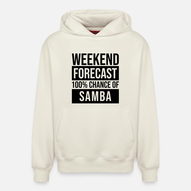 Samba - Sweat à capuche unisexe décontracté en coton biologique – de SPREAD - blanc cassé