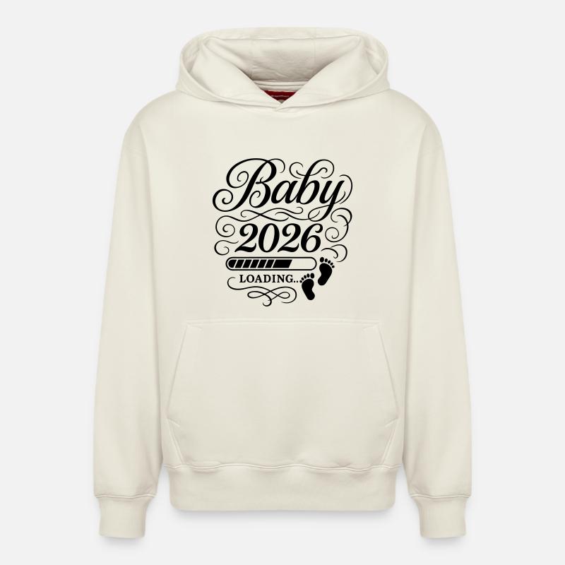 Bébé 2026 chargement - Sweat à capuche unisexe décontracté en coton biologique – de SPREAD - blanc cassé
