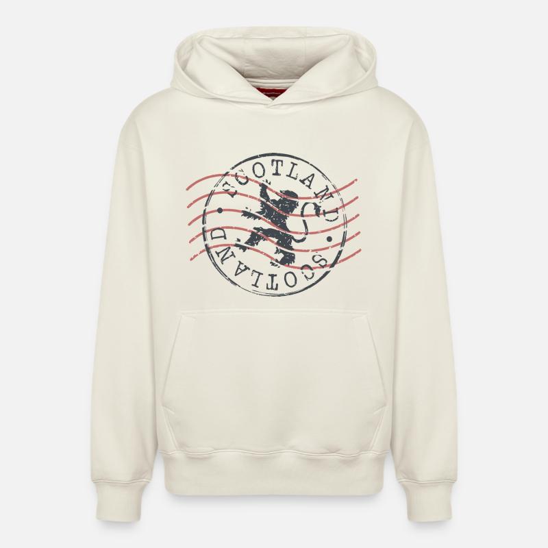 ecosse angleterre britannique - Sweat à capuche unisexe décontracté en coton biologique – de SPREAD - blanc cassé