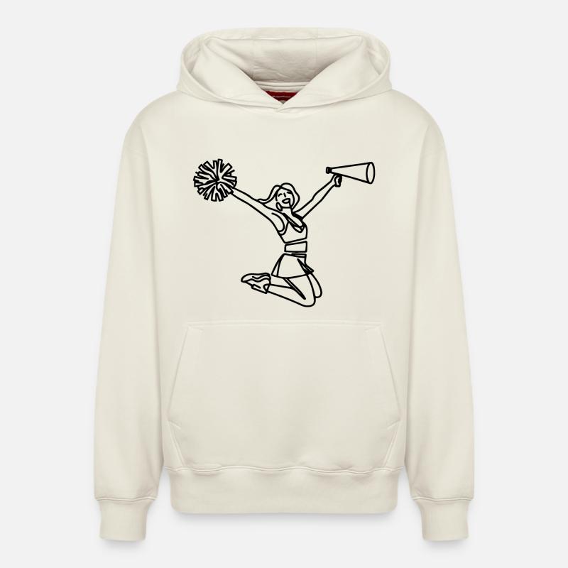 Cheerleader - Sweat à capuche unisexe décontracté en coton biologique – de SPREAD - blanc cassé